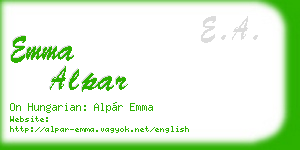 emma alpar business card