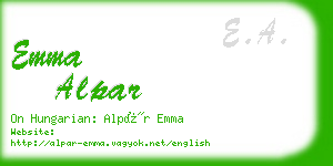 emma alpar business card